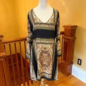 Bohemian Boho Peasant Witchcore Paisley Dress Sz 1X